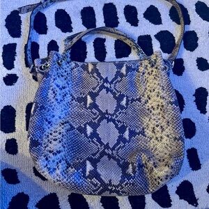 Michael Kors Snakeskin Leather large handbag tote style EUC